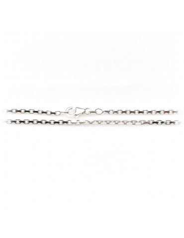 Sølv anker facet kæde 0,80...