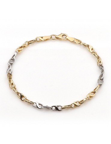 14kt armbånd - 2-farvet
