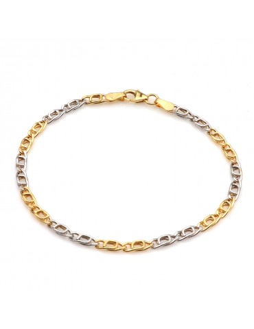 14kt armbånd - 2-farvet