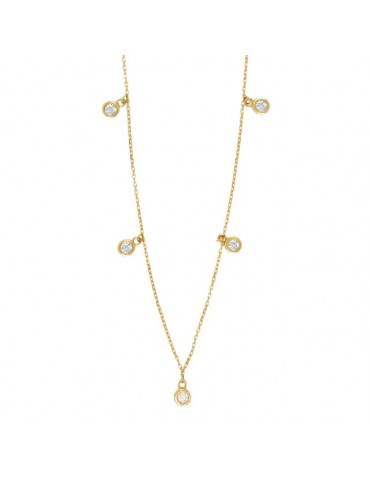 Nordahl guldkæde med zirkonia