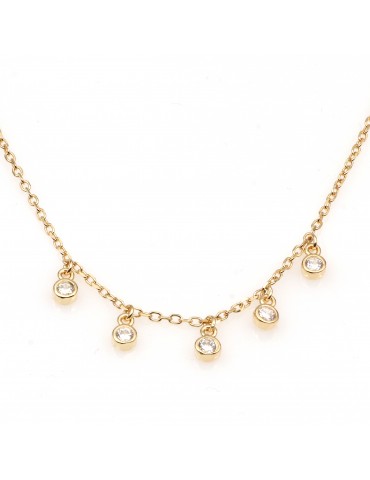 Sølv forgyldt halskæde med...