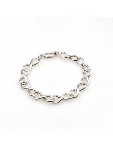 Massivt sølv armbånd -...