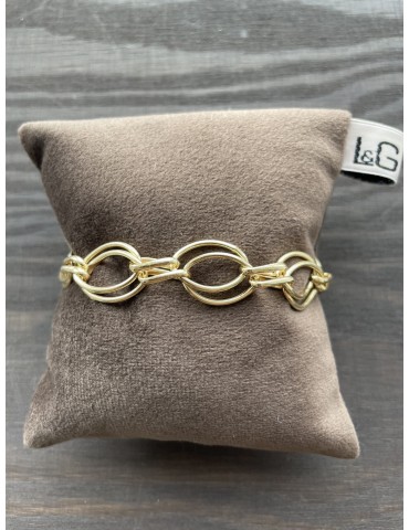 L&G - armbånd sølv forgyldt...