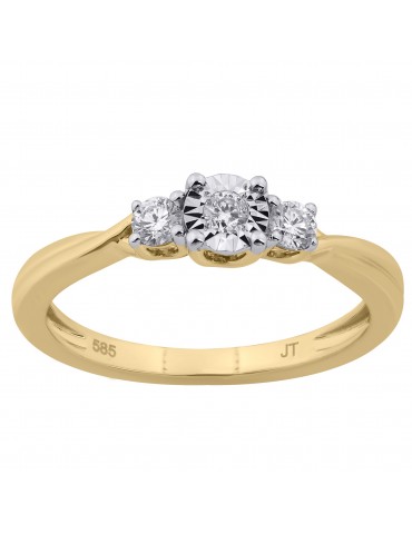 Jeweltime - 14kt guldring...