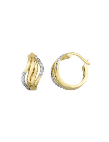 Jeweltime 8kt ørehænger -...